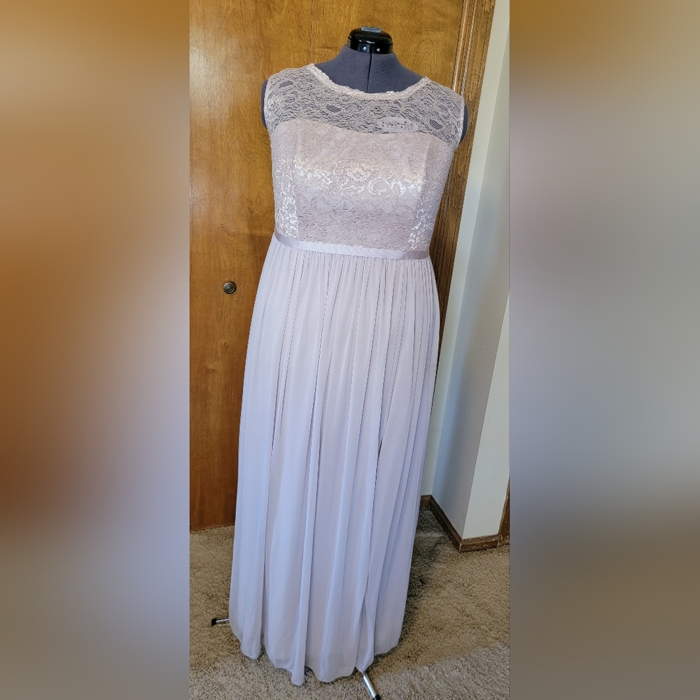 David's Bridal bridesmaid lace/sheer dress size 20